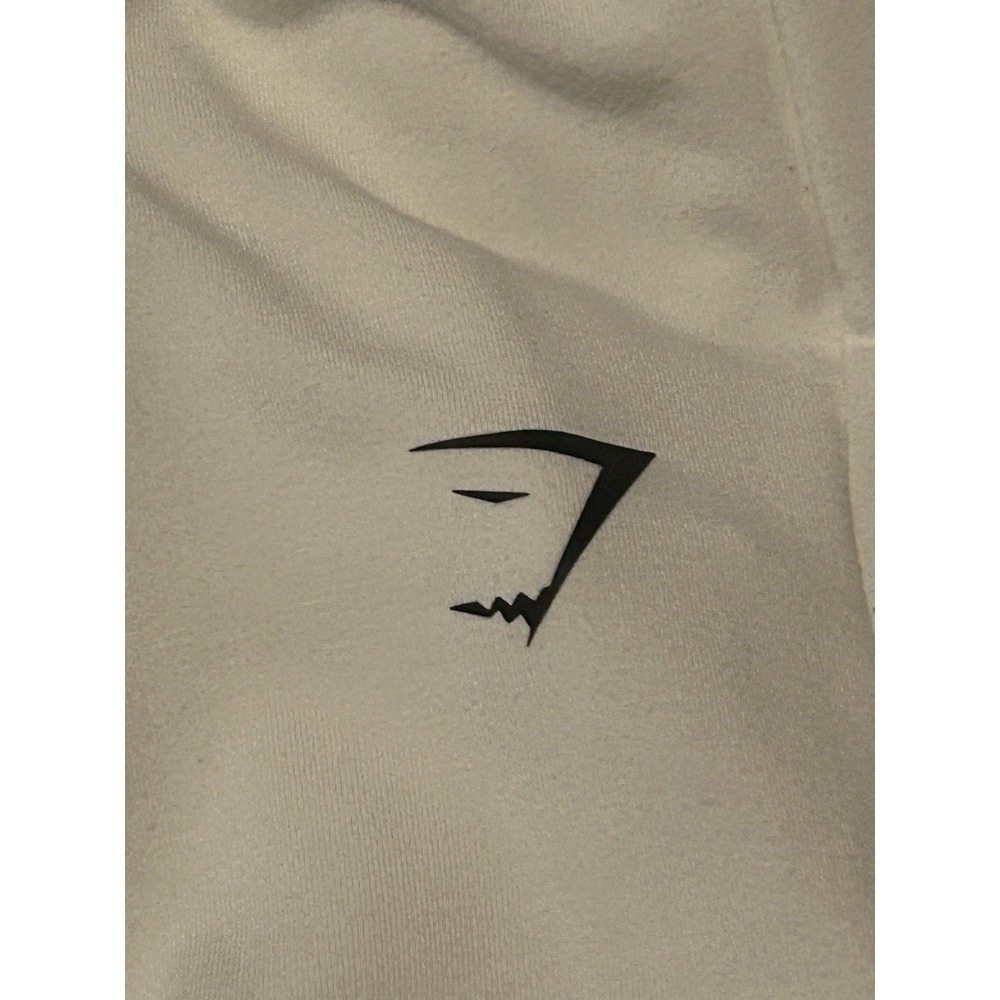 Gymshark White Joggers Men's Size Small Athletic Tapered Fit Sweatpants Unisex - Picture 2 of 5